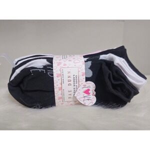 Rae Dunn 10 Pair Low Cut Socks Hearts Valentine's Day Black White Pink Grey NWT